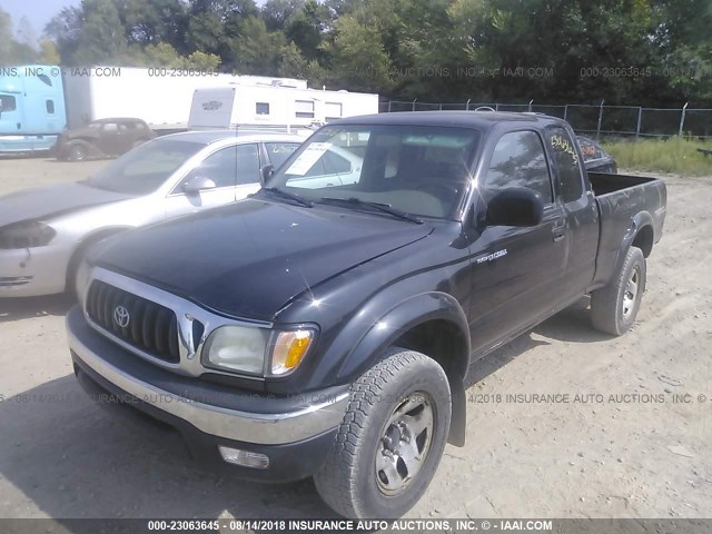 5TEWN72N11Z808095 - 2001 TOYOTA TACOMA XTRACAB BLACK photo 2