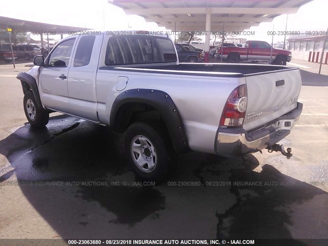 5TETU62N56Z203097 - 2006 TOYOTA TACOMA PRERUNNER ACCESS CAB SILVER photo 3