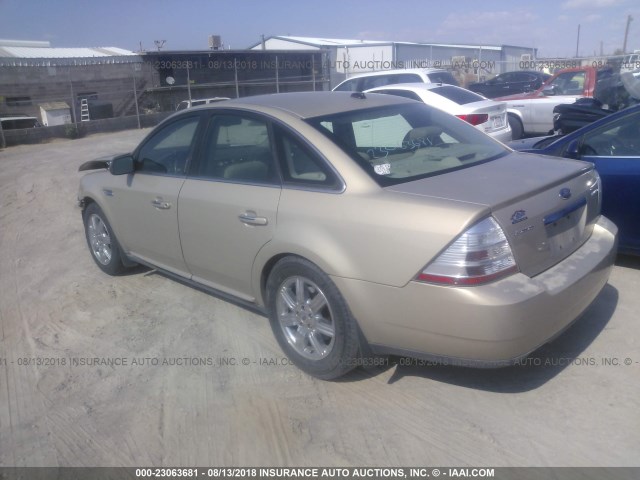 1FAHP25W08G137620 - 2008 FORD TAURUS LIMITED BEIGE photo 3