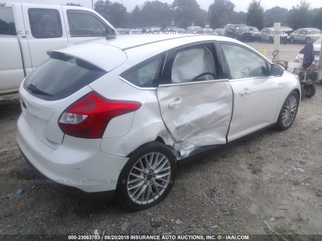 1FADP3N28DL294203 - 2013 FORD FOCUS TITANIUM WHITE photo 4