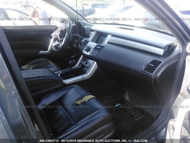 5J8TB18569A005774 - 2009 ACURA RDX TECHNOLOGY GRAY photo 5