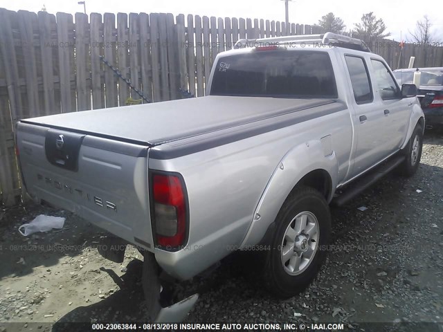 1N6MD29Y34C433274 - 2004 NISSAN FRONTIER CREW CAB SC SILVER photo 4