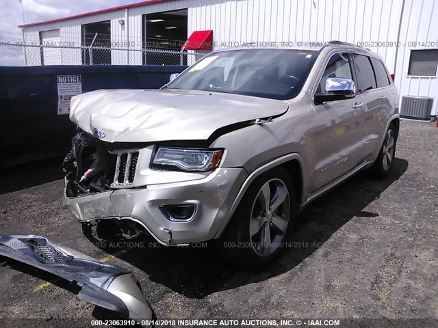 1C4RJFCG8EC153067 - 2014 JEEP GRAND CHEROKEE OVERLAND GOLD photo 2