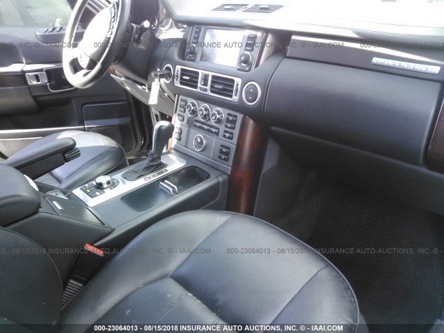 SALME15498A276079 - 2008 LAND ROVER RANGE ROVER HSE BLACK photo 5