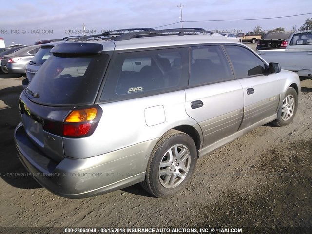 4S3BH675137621281 - 2003 SUBARU LEGACY OUTBACK AWP SILVER photo 4