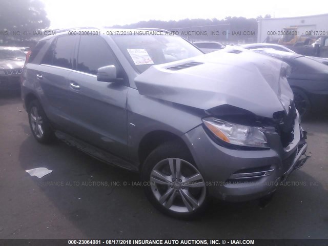 4JGDA5HB6CA019826 - 2012 MERCEDES-BENZ ML 350 4MATIC GRAY photo 1