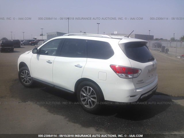 5N1AR2MM4GC630689 - 2016 NISSAN PATHFINDER S/SV/SL/PLATINUM WHITE photo 3