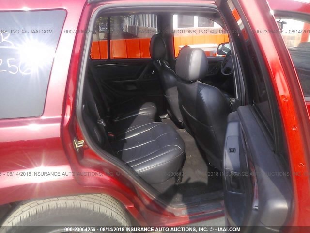 1J4GW58N94C281255 - 2004 JEEP GRAND CHEROKEE LIMITED RED photo 8