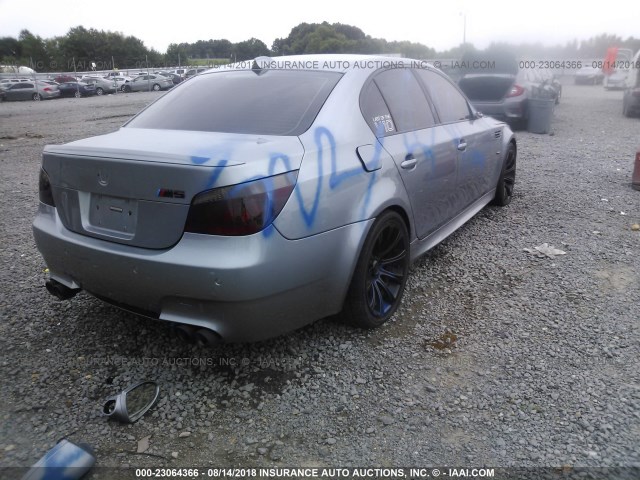 WBSNB93566B581540 - 2006 BMW M5 GRAY photo 4