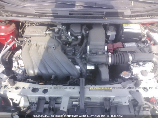 3N1CE2CP5FL370295 - 2015 NISSAN VERSA NOTE S/S PLUS/SV/SL/SR RED photo 10