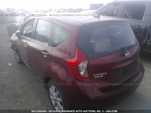 3N1CE2CP5FL370295 - 2015 NISSAN VERSA NOTE S/S PLUS/SV/SL/SR RED photo 3