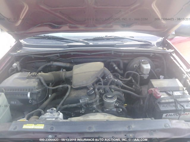 5TETX22N06Z239425 - 2006 TOYOTA TACOMA ACCESS CAB Қызыл фото 10