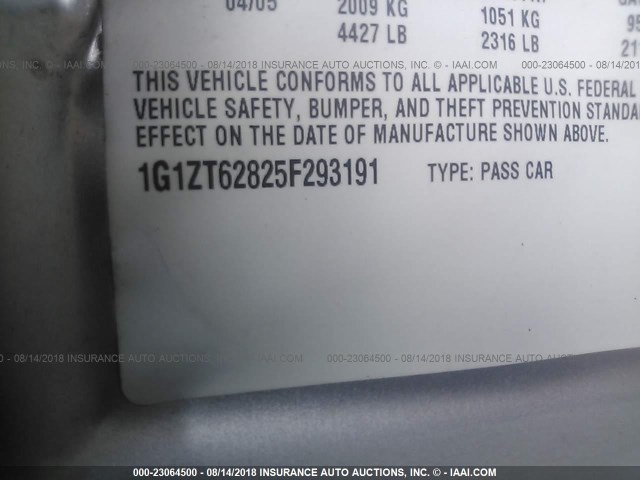 1G1ZT62825F293191 - 2005 CHEVROLET MALIBU MAXX LS 银色 照片 9