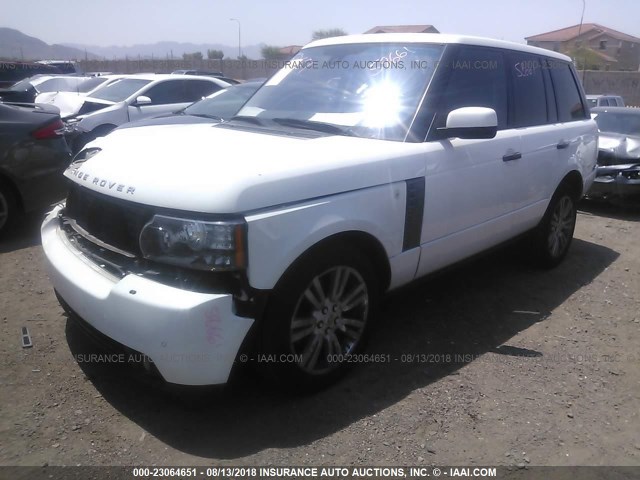 SALMF1D4XBA354939 - 2011 LAND ROVER RANGE ROVER HSE LUXURY WHITE photo 2