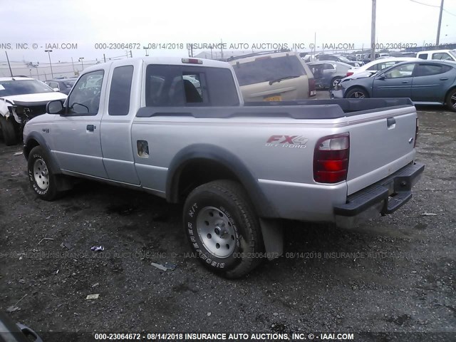 1FTZR45E02TA38919 - 2002 FORD RANGER SUPER CAB SILVER photo 3