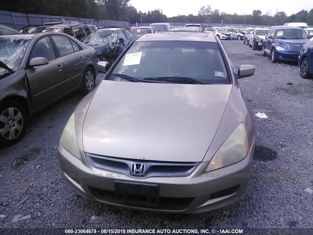 1HGCM726X6A002421 - 2006 HONDA ACCORD EX GOLD photo 6