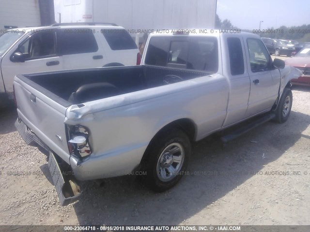 1FTYR44U92TA07852 - 2002 FORD RANGER SUPER CAB SILVER photo 4