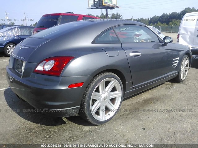 1C3AN69L34X020766 - 2004 CHRYSLER CROSSFIRE LIMITED GRAY photo 4