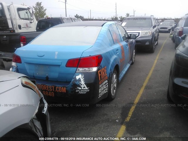 4S3BMCC66A3241754 - 2010 SUBARU LEGACY 2.5I PREMIUM BLUE photo 4