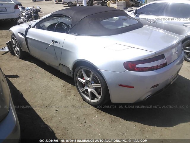 SCFBF04B18GD08417 - 2008 ASTON MARTIN V8 VANTAGE SILVER photo 3