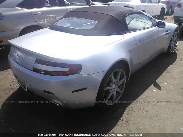 SCFBF04B18GD08417 - 2008 ASTON MARTIN V8 VANTAGE SILVER photo 4