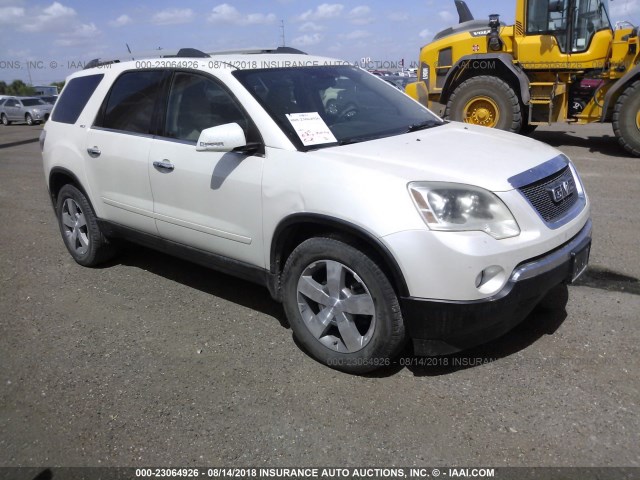 1GKKRSED3BJ108135 - 2011 GMC ACADIA SLT-2 WHITE photo 1