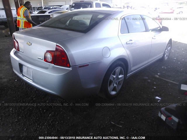 1G1ZA5E0XAF286358 - 2010 CHEVROLET MALIBU LS SILVER photo 4