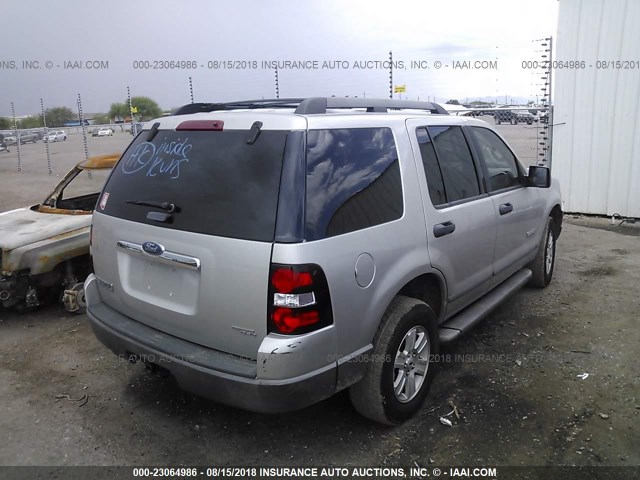 1FMEU62E36UA40267 - 2006 FORD EXPLORER XLS SILVER photo 4