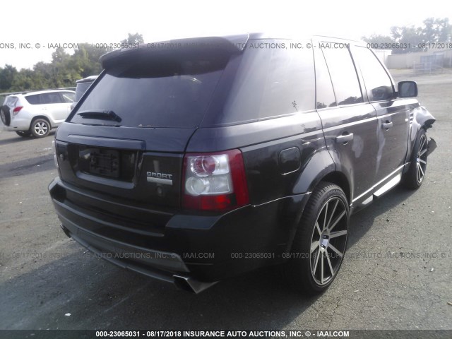 SALSH23429A202480 - 2009 LAND ROVER RANGE ROVER SPORT SUPERCHARGED BLACK photo 4