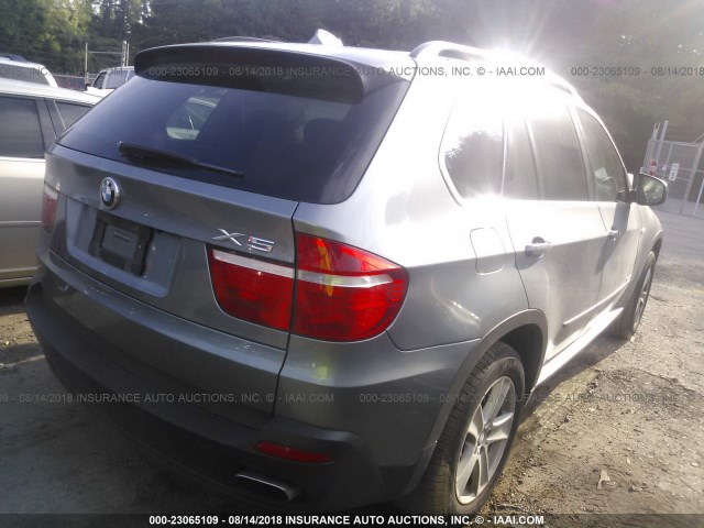 5UXFE83519L308600 - 2009 BMW X5 XDRIVE48I GRAY photo 4