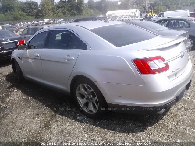 1FAHP2KT8BG164758 - 2011 FORD TAURUS SHO SILVER photo 3