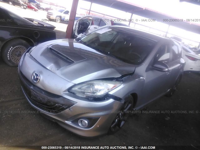 JM1BL1L41D1805591 - 2013 MAZDA SPEED 3 SILVER photo 2