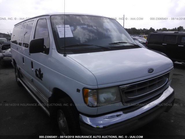 1FBNE31L71HB52771 - 2001 FORD ECONOLINE E350 SUPER DUTY WAGON WHITE photo 1