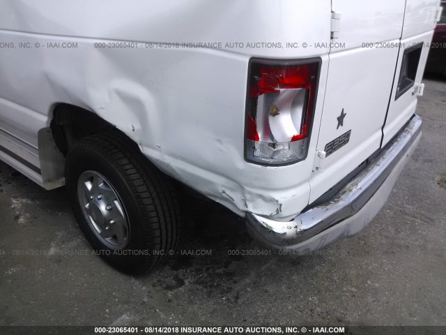 1FBNE31L71HB52771 - 2001 FORD ECONOLINE E350 SUPER DUTY WAGON WHITE photo 6