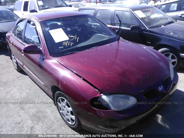 KMHJF35F7YU996429 - 2000 HYUNDAI ELANTRA GLS RED photo 1