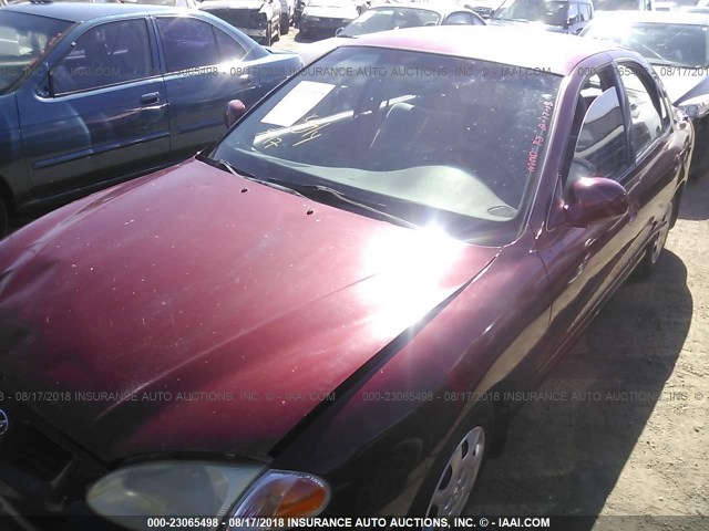 KMHJF35F7YU996429 - 2000 HYUNDAI ELANTRA GLS RED photo 6