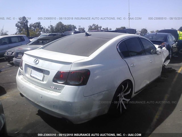 JTHBN96S065006897 - 2006 LEXUS GS GENERATION 200 430 WHITE photo 4