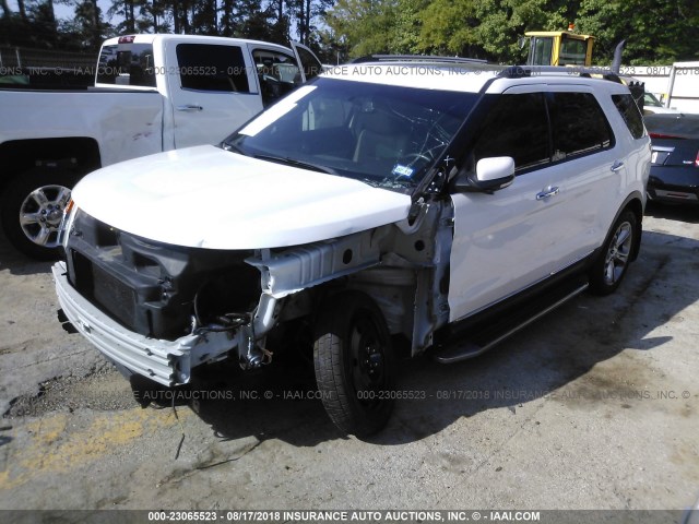 1FM5K8F88EGA98281 - 2014 FORD EXPLORER LIMITED WHITE photo 2