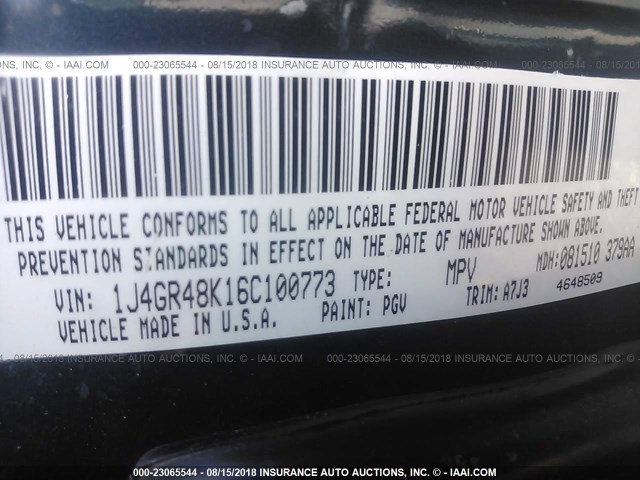 1J4GR48K16C100773 - 2006 JEEP GRAND CHEROKEE LAREDO/COLUMBIA/FREEDOM 绿色 照片 9