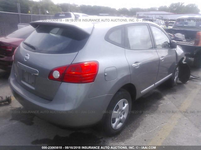 JN8AS5MT7DW511129 - 2013 NISSAN ROGUE S/SV GRAY photo 4