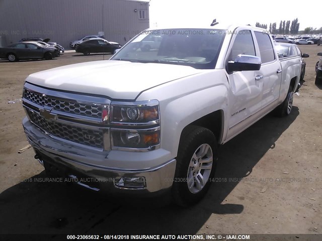 3GCUKSEJ9FG328207 - 2015 CHEVROLET SILVERADO K1500 LTZ WHITE photo 2