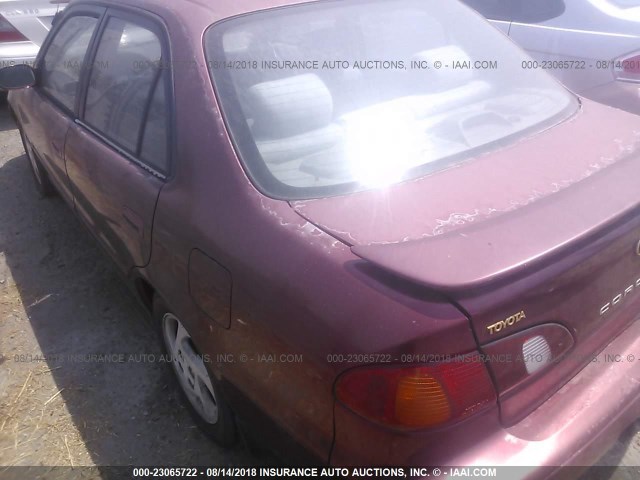 1NXBR18E8YZ308277 - 2000 TOYOTA COROLLA VE/CE/LE BURGUNDY photo 3