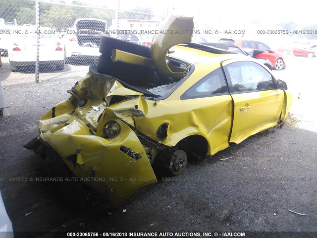 1G1AP14P867659434 - 2006 CHEVROLET COBALT SS SUPERCHARGED YELLOW photo 4