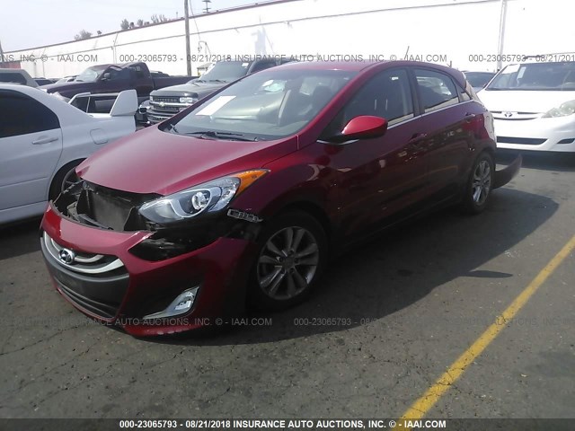 KMHD35LH2EU166085 - 2014 HYUNDAI ELANTRA GT RED photo 2