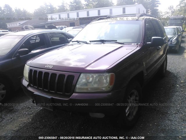 1J4GW68S4XC645551 - 1999 JEEP GRAND CHEROKEE LIMITED BURGUNDY photo 2