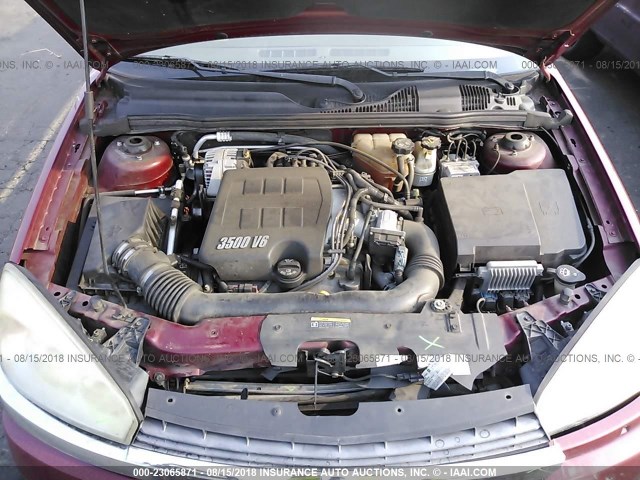 1G1ZT54865F301459 - 2005 CHEVROLET MALIBU LS RED photo 10