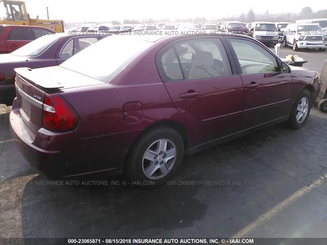 1G1ZT54865F301459 - 2005 CHEVROLET MALIBU LS RED photo 4
