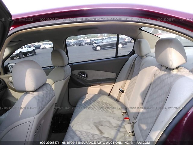 1G1ZT54865F301459 - 2005 CHEVROLET MALIBU LS RED photo 8