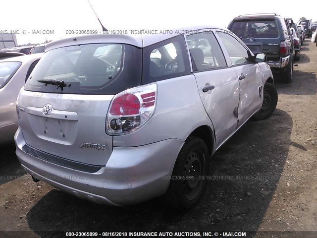 2T1KR32E17C624818 - 2007 TOYOTA COROLLA MATRIX XR SILVER photo 4
