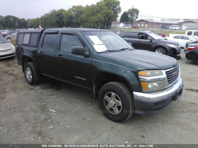 1GTDT136558228017 - 2005 GMC CANYON GREEN photo 1